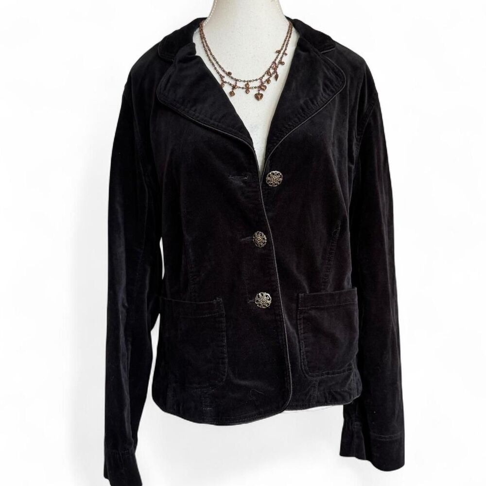 Vintage Y2K Kikit Jeans black corduroy blazer jacket